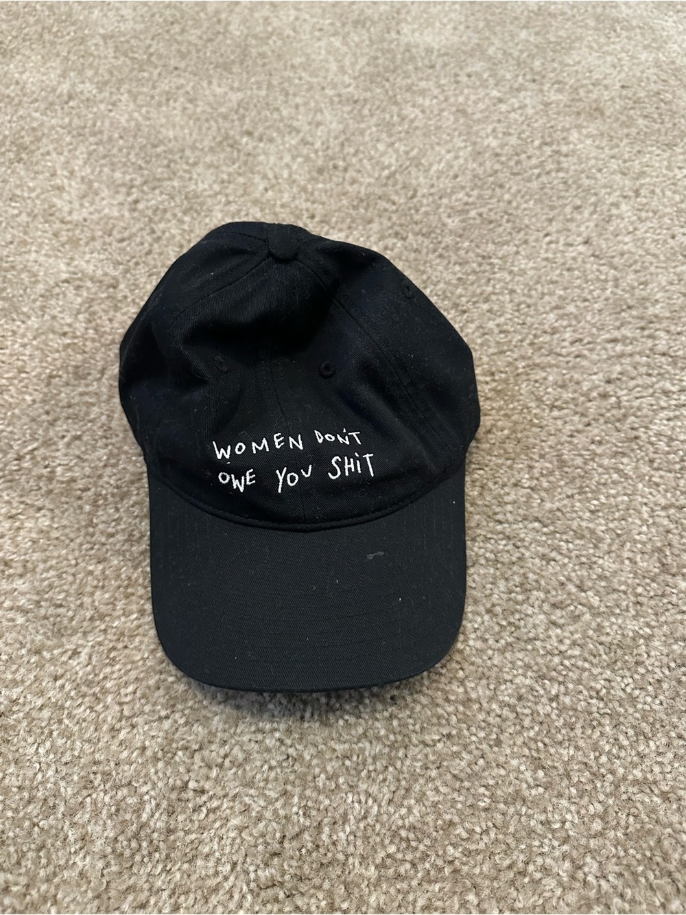 CHNGE Black Baseball Cap with White Script
